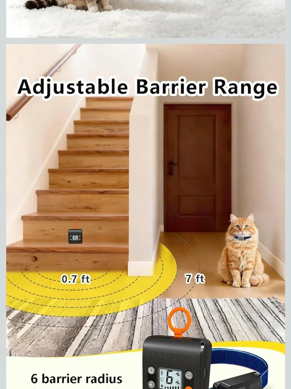 Wireless Pet Barrier Training Collar - Yellow Box